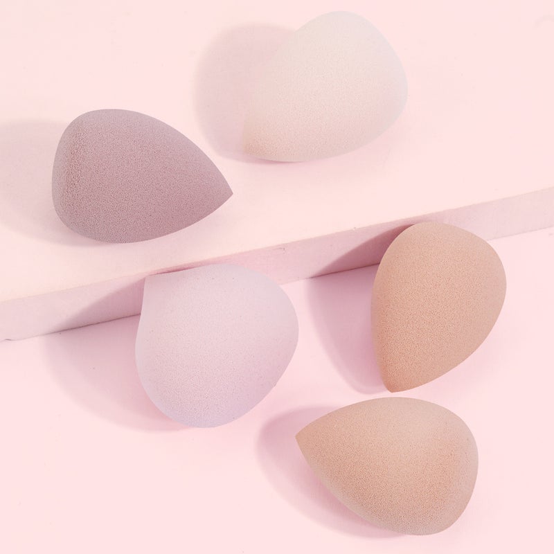 Makeup Sponge Set 5 Pcs Latex-Free Soft Elastic - Multi-Functional Wet Dry Beauty Blender for Cream Powder Liquid Makeup Application - Image 4