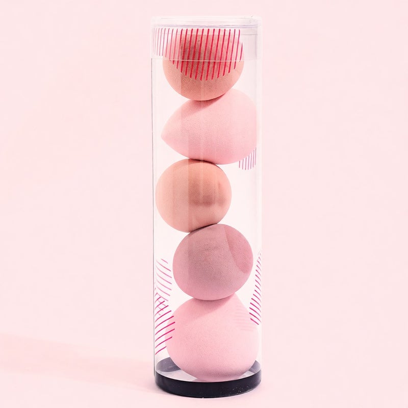 Makeup Sponge Set 5 Pcs Latex-Free Soft Elastic - Multi-Functional Wet Dry Beauty Blender for Cream Powder Liquid Makeup Application - Image 1