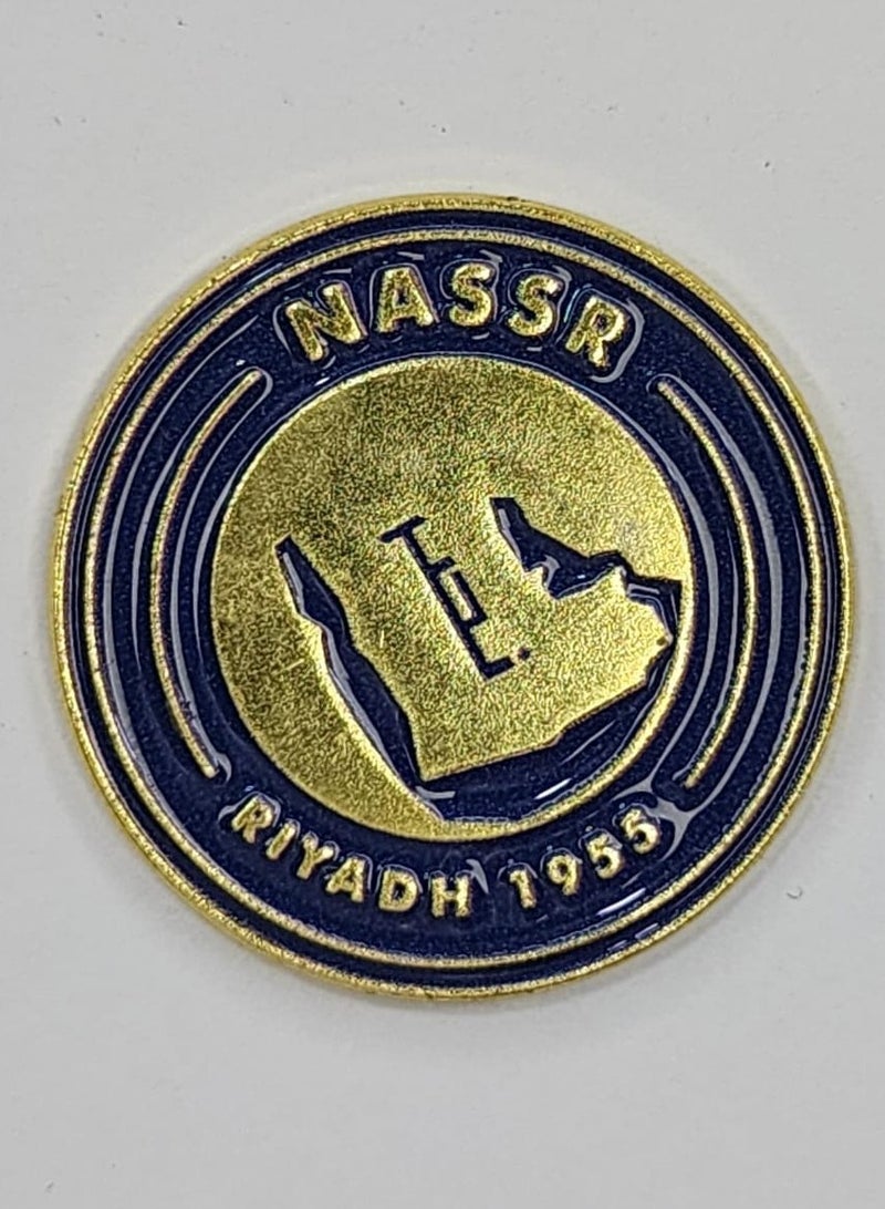 Metal sticker for Al-Nassr Saudi Club for mobile phones, iPads, and smooth surfaces 