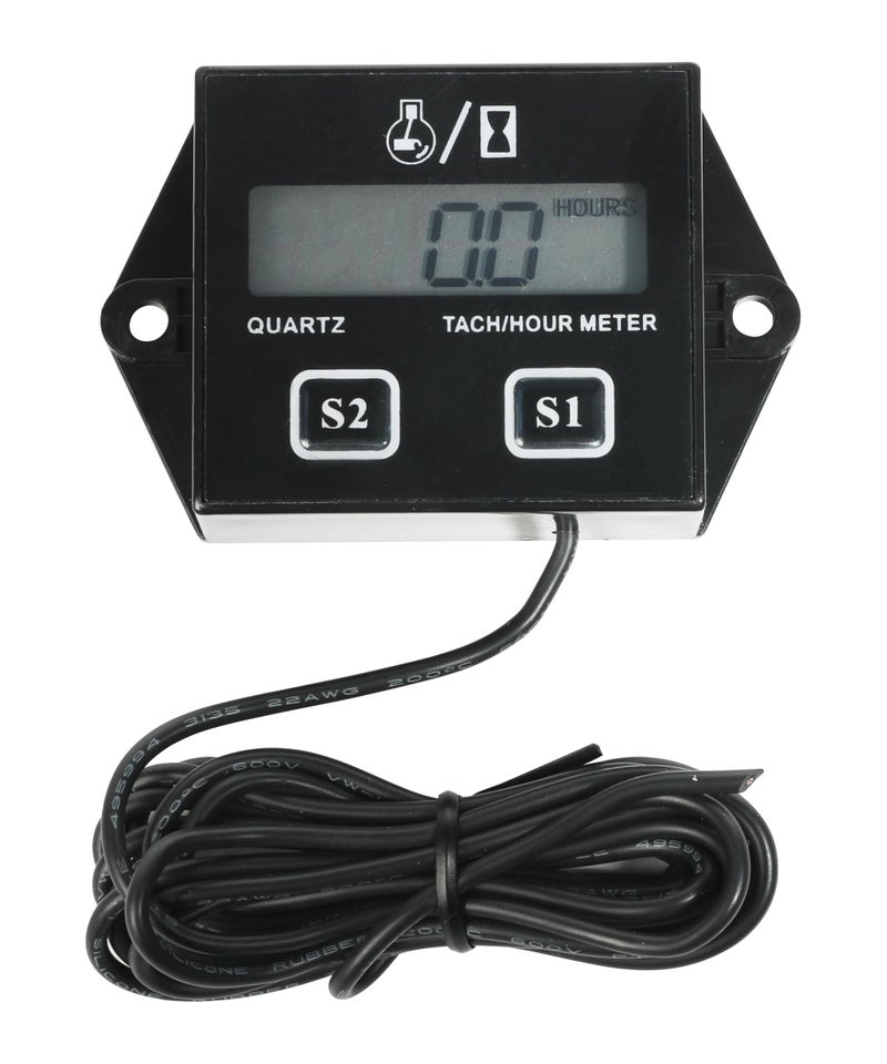 RACOONA Digital TachometerHour Meters for Small EnginesCar Accessories Small Engine Hour Meter and Digital TachometerWaterproof Inductive Tachometer Gauge for Lawn Mower Tractor Generator