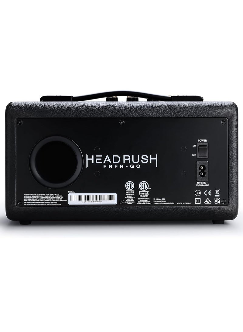 HEAD RUSH HeadRush FRFR Go Portable Desktop Amplifier 30W, 2 x 3" FRFR Desktop Amplifier with Bass Port, Bluetooth, Aux In, Headphone Jack, and Rechargeable Battery - Image 5