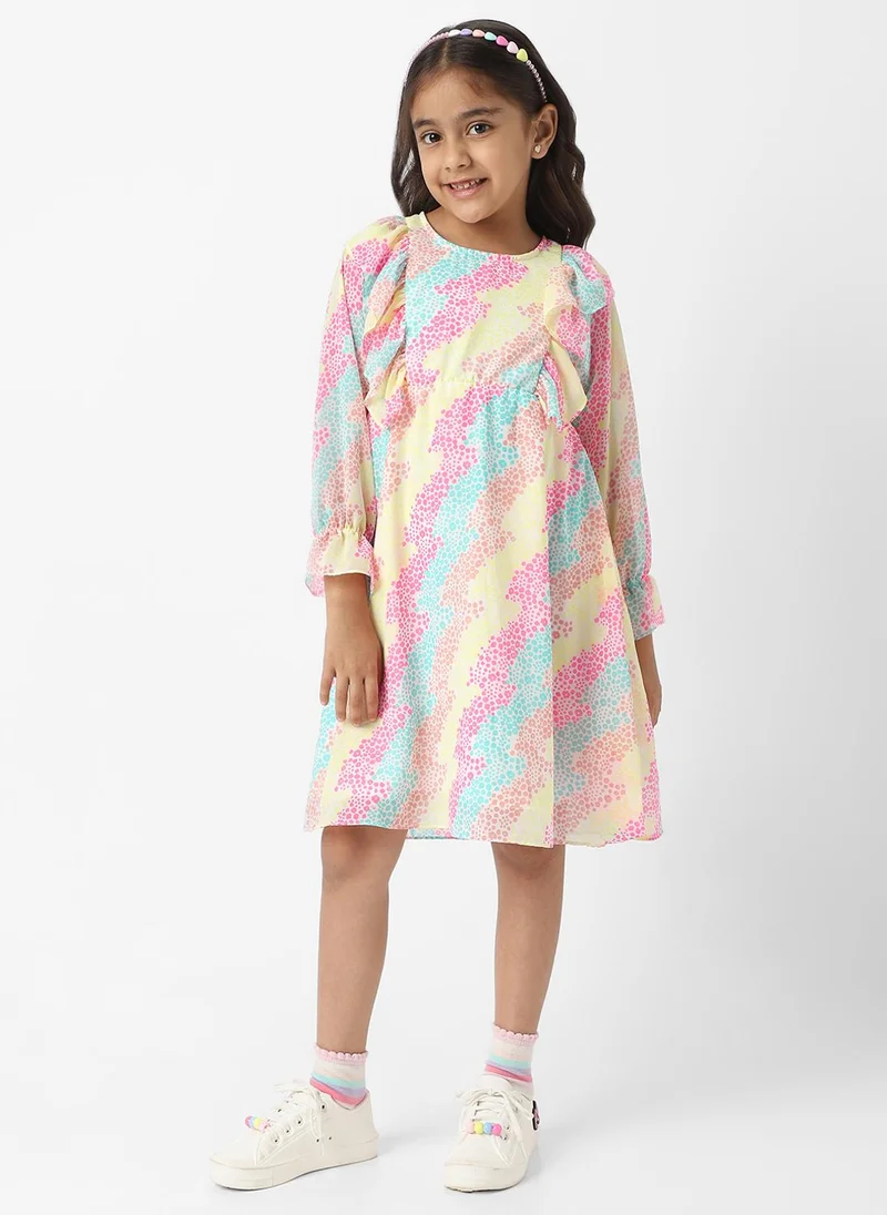 نوتيناتي Nautinati Girls’ Abstract Print Frock