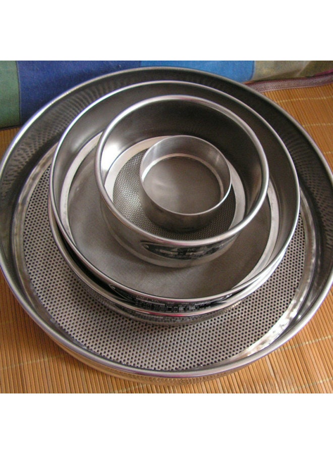 304 Stainless Steel Plastic Sample Sieving Screen 4-2000 Mesh Standard Filtration Test Screen Vibration Sample Sieving Frame-Specifications:30cm Diameter (stainless Steel)-Color:30 Mesh - Image 3