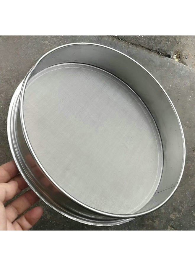304 Stainless Steel Plastic Sample Sieving Screen 4-2000 Mesh Standard Filtration Test Screen Vibration Sample Sieving Frame-Specifications:30cm Diameter (stainless Steel)-Color:30 Mesh - Image 1