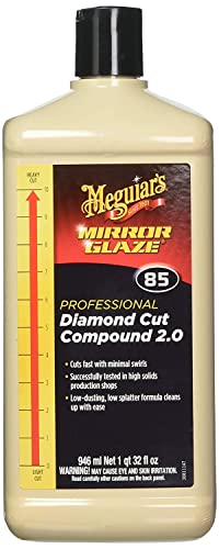 Meguiars Professional Diamond Cut Compound 20 M8532 ProfessionalGrade Compound Perfect to Remove Heavy Defects Like Scratches Staining Water Spots and More While Restoring Shine Gloss 32 Oz