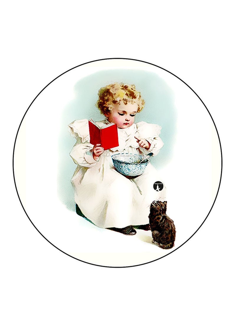 RKN Vintage Art Printed Large Pin Multicolour - Image 1