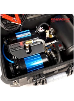 RoadPower 2 Cylinder Car Air Compressor Ultra Extreme 4x4 Tire Super Air Flow Portable 150 PSI AMP 62A 12V Tire Inflator For Car Truck Bicycle Football And Other Inflatables With Carry Box  - Image 5