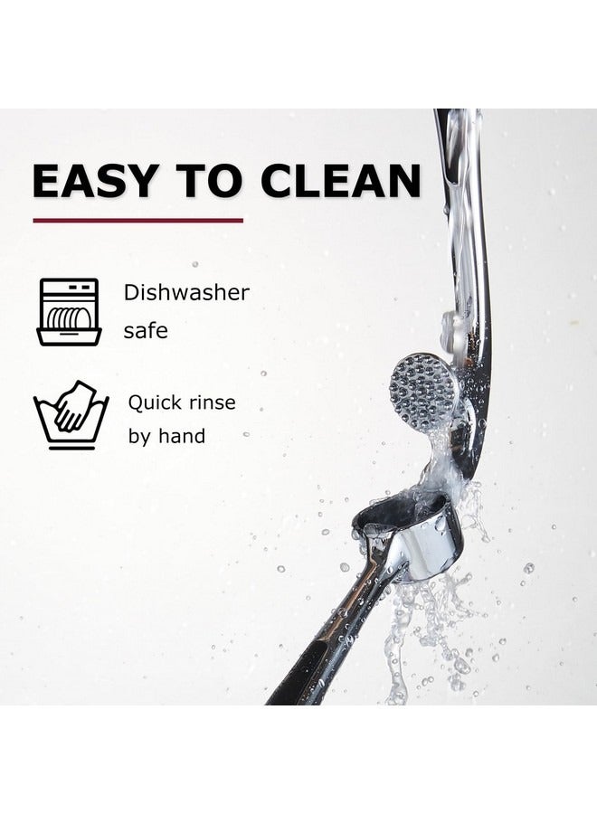 Beauenty Premium Garlic Press, Garlic Mincer Set with Silicone Roller Peeler & Cleaning Brush, Easy to Squeeze and Clean, Rust Proof & Dishwasher Safe, Professional Efficient Ginger Crusher - Image 4