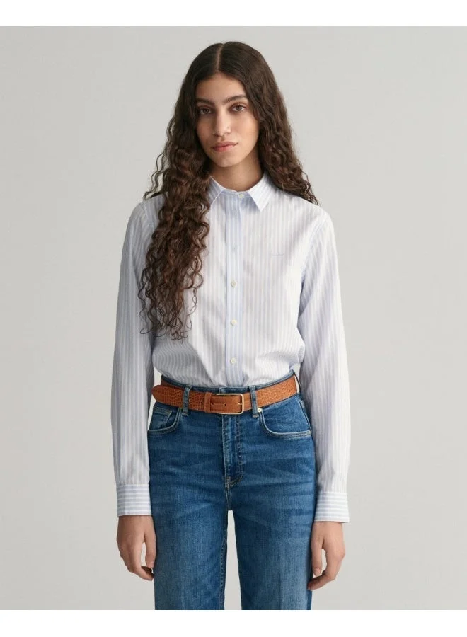 غانت قميص بوبلين مخطط بقصة عادية من غانت