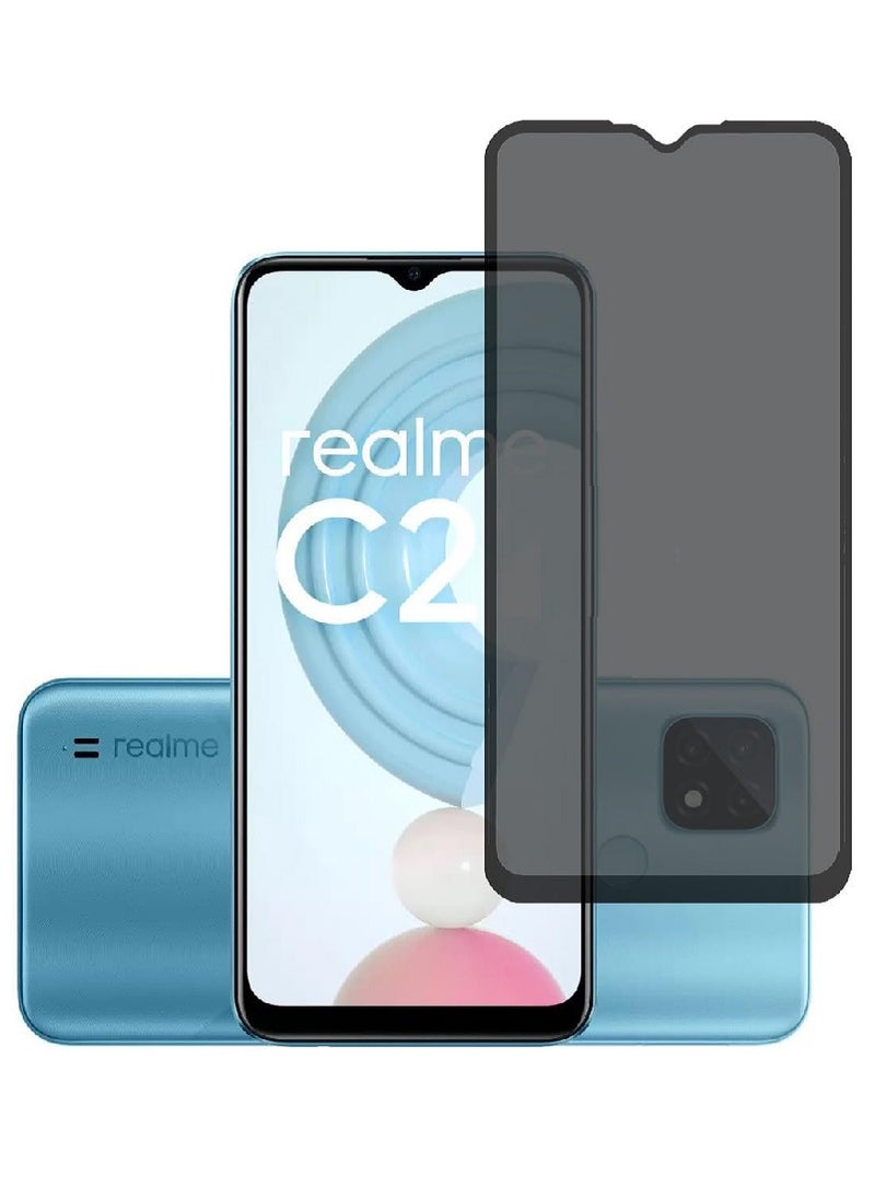 we3 Tempered Glass Screen Protector Anti-Spy Privacy Designed For Realme C21Y Full Screen Coverage And Bubble Free - Image 1