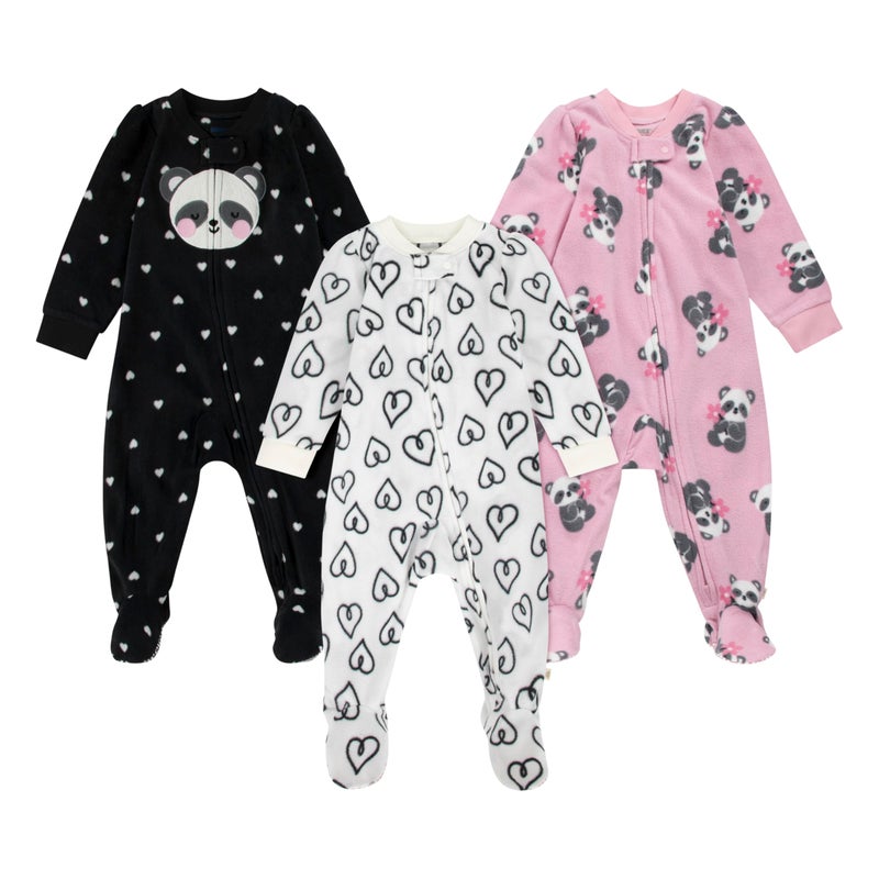 HUGGIES 3-Pack Footed Fleece Coverall - Image 1