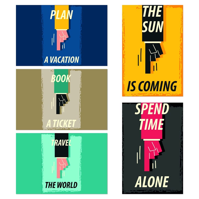 PRINTELLIGENT Quote and motivational poster set of 10 size (45 cm x 30 cm) d88 - Image 3