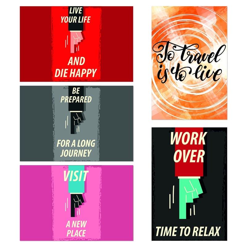 PRINTELLIGENT Quote and motivational poster set of 10 size (45 cm x 30 cm) d88 - Image 2