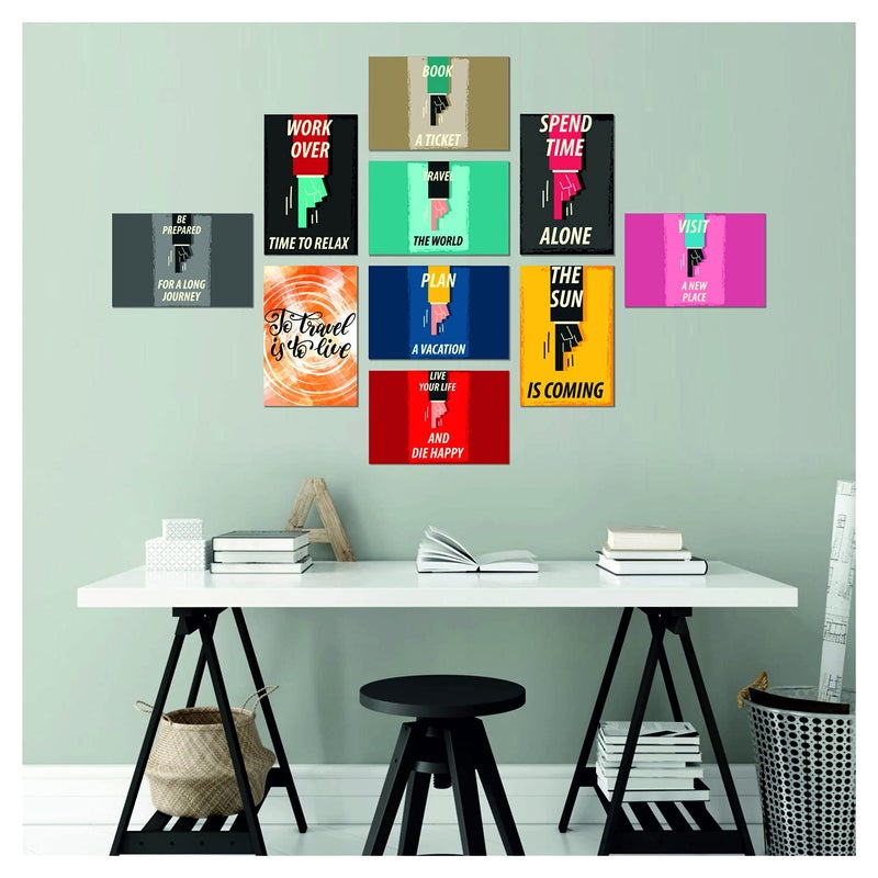 PRINTELLIGENT Quote and motivational poster set of 10 size (45 cm x 30 cm) d88 - Image 4