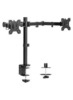 erorex Dual Monitor Desk Mount, Heavy Duty Fully Adjustable Stand, Fits 2 LCD LED Screens up to 30 inches, Black, STAND-V002  - Image 1