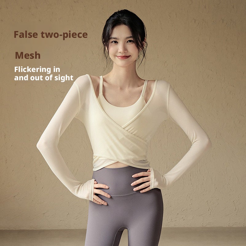 Women's Yoga Set - Tight Fit Long Sleeve Top and Leggings - Image 2