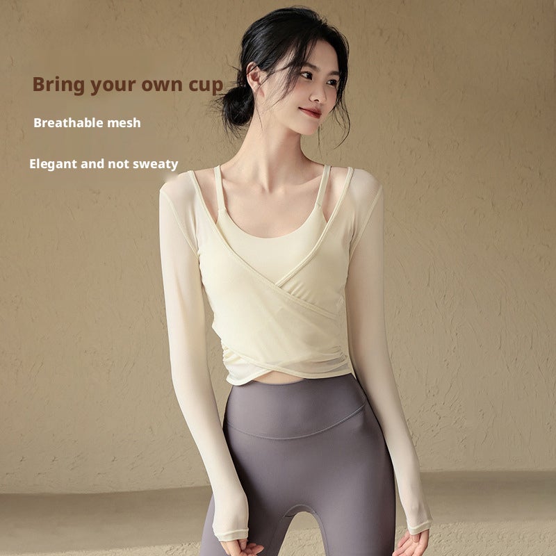 Women's Yoga Set - Tight Fit Long Sleeve Top and Leggings - Image 1
