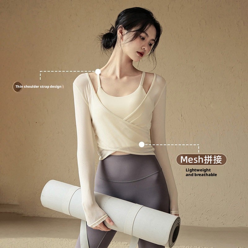 Women's Yoga Set - Tight Fit Long Sleeve Top and Leggings - Image 3