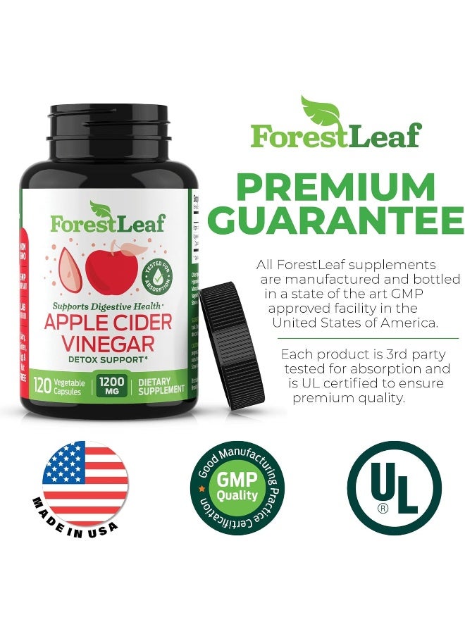 ForestLeaf Organic Apple Cider Vinegar Pills - 1200mg  - Image 2