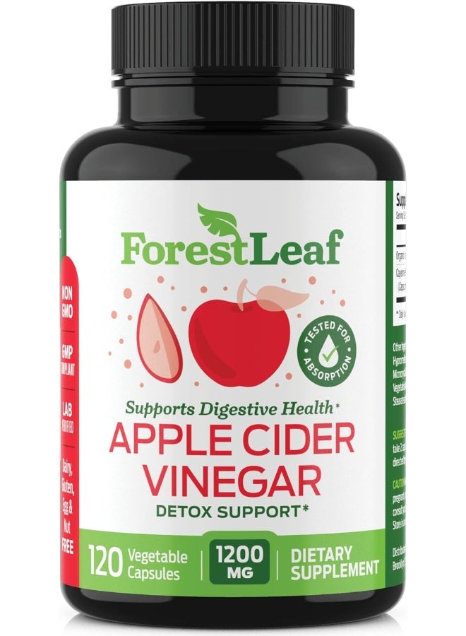 ForestLeaf Organic Apple Cider Vinegar Pills - 1200mg  - Image 1