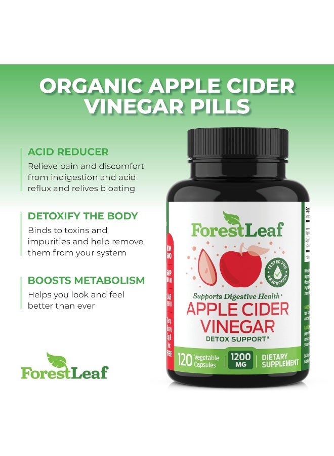 ForestLeaf Organic Apple Cider Vinegar Pills - 1200mg  - Image 4