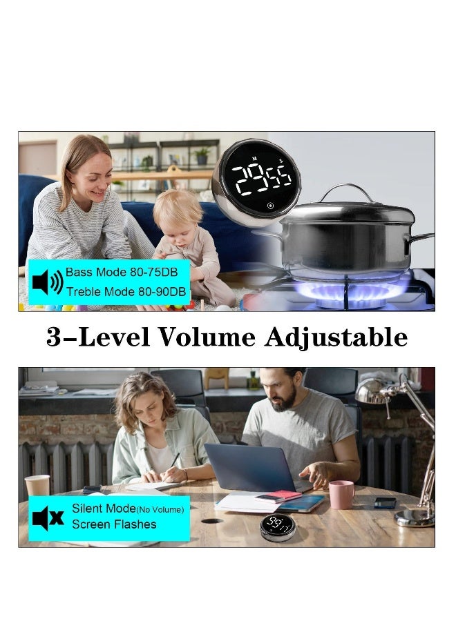 Timer, Magnetic Timer for Classroom Board, Digital Kitchen Timer with Large LED Digital Display for Cooking Fitness Baking Learning Teaching for Children and Seniors  - Image 1
