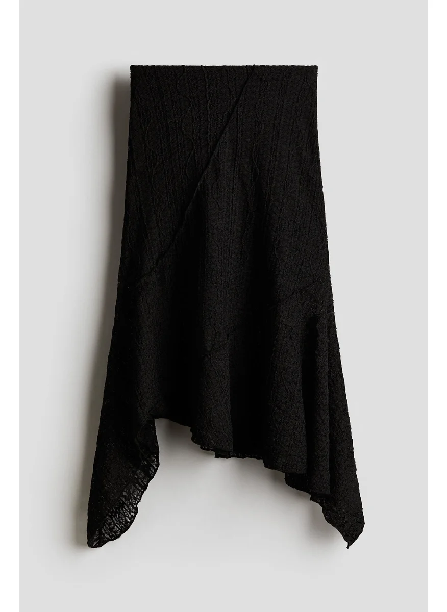 H&M Asymmetric Lace-Look Skirt