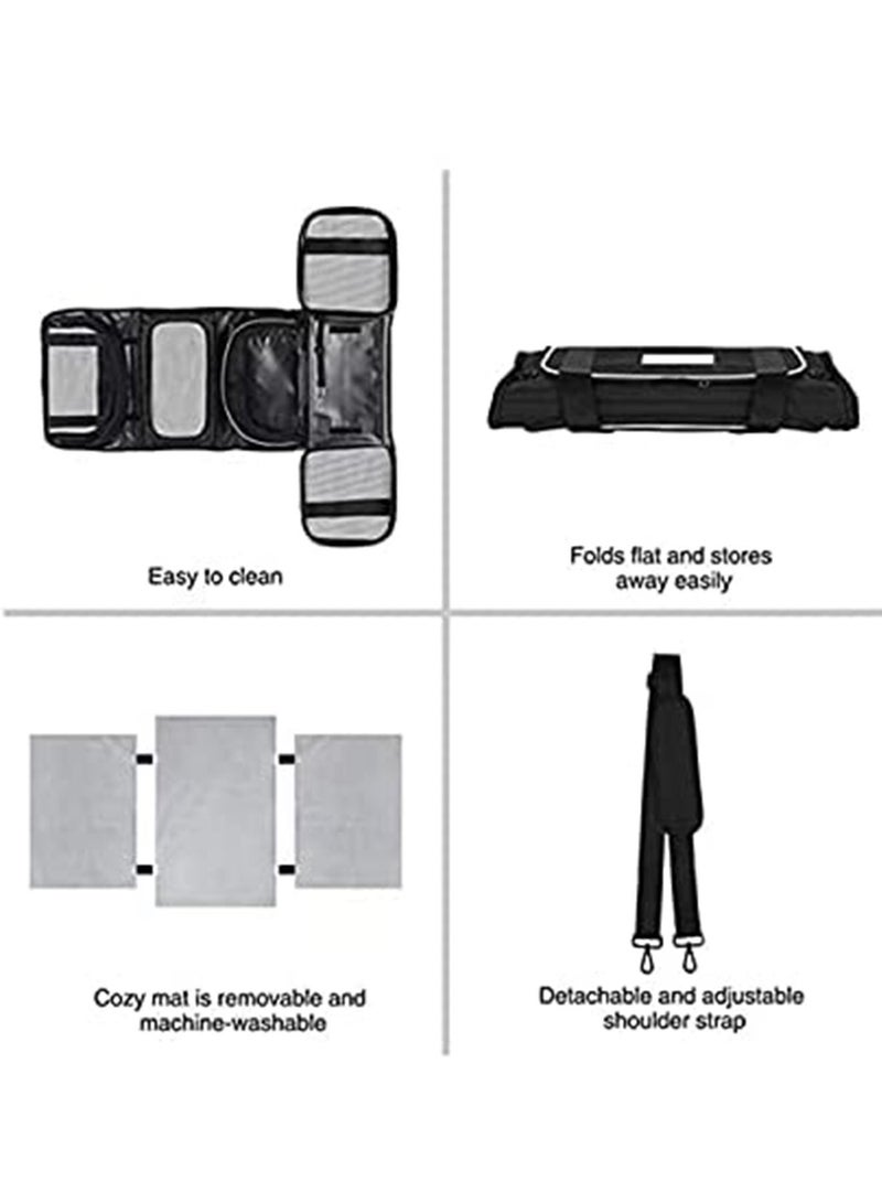 Pet Carrier Large Soft Sided Travel Bag(Grey)