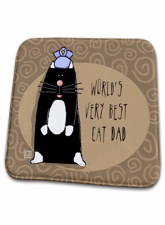 3DROSE Dish Drying Mat - Angel White Cat Cute Cartoon Pet Loss Memorial Cat Art Cute Kitten Pets Animals Angel Memorials Dogs - Image 1
