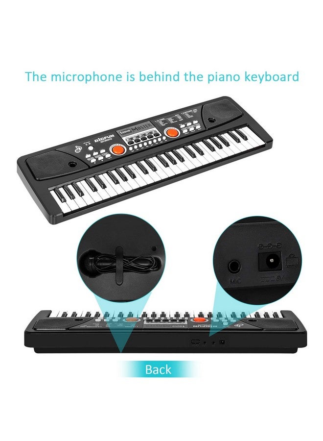 M SANMERSEN Kids Keyboard with Microphone, Kids Piano Keyboard for Beginners Electronic Piano with MP3 Function/Audio Cable/ 16 Tones/ 49 Keys Music Toy Keyboards for Boys Girls Ages 3-12 - Image 2