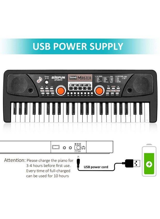 M SANMERSEN Kids Keyboard with Microphone, Kids Piano Keyboard for Beginners Electronic Piano with MP3 Function/Audio Cable/ 16 Tones/ 49 Keys Music Toy Keyboards for Boys Girls Ages 3-12 - Image 5