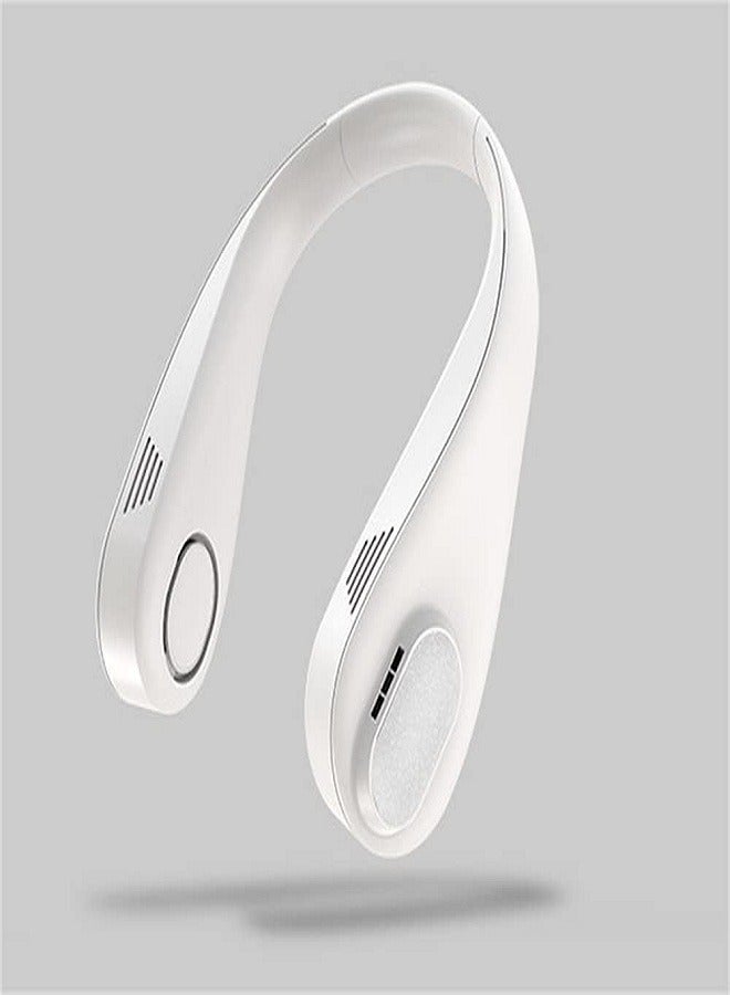 Loquat EKDON Hands-Free Portable Neck Fan, USB Rechargeable Mini Personal Fan, Headphone Design, 3-Speed ​​Mute Work Fan, for Travel, Hiking, Outdoor and Fitness, White - Image 2