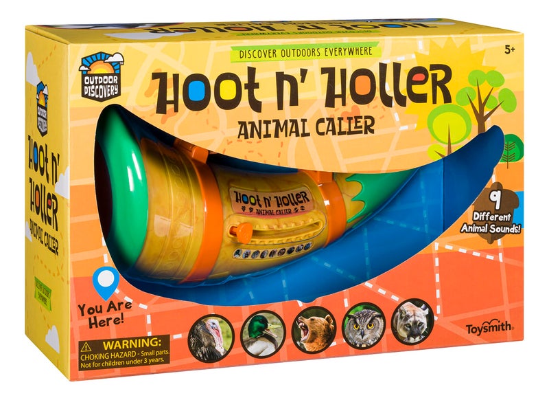 Toysmith Outdoor Discovery Hoot-N-Hollar Animal Caller Horn â€“ 9 Realistic Wildlife Sounds Toy for Kids Ages 5+ â€“ Portable Sound Effects Machine with Strap & Batteries Included - Image 1