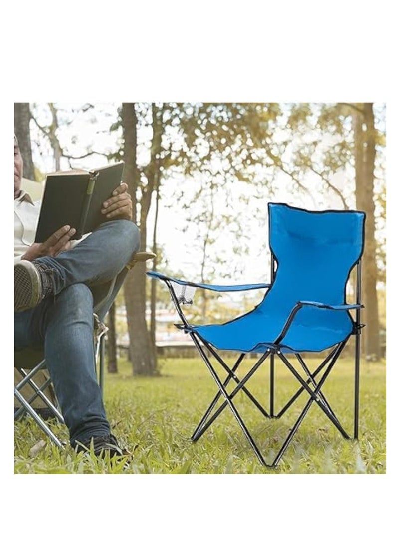 ZAMZIN Folding Beach Chair - Lightweight High Back Camping Chair for Adults - Foldable Outdoor Seat with Carry Bag - Ideal for Camp, Beach, Picnic, Hiking multicolor - Image 2