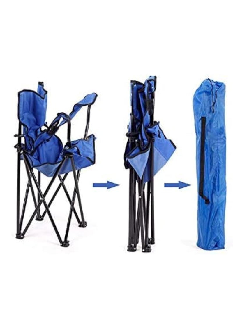 ZAMZIN Folding Beach Chair - Lightweight High Back Camping Chair for Adults - Foldable Outdoor Seat with Carry Bag - Ideal for Camp, Beach, Picnic, Hiking multicolor - Image 3