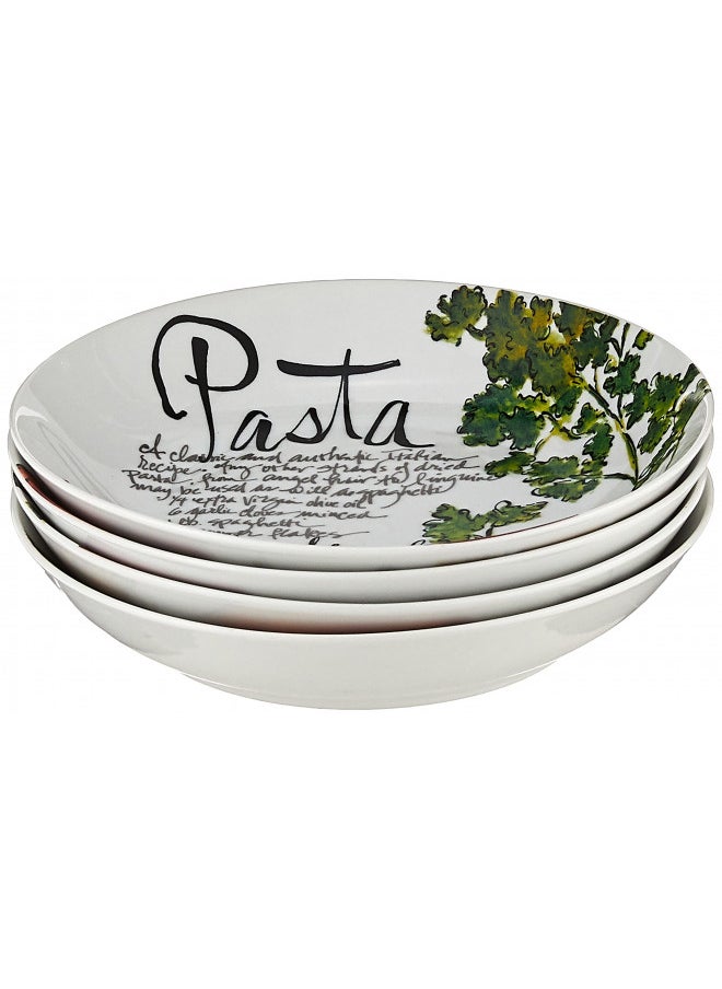 Rosanna - Rosanna Pasta Italiana Pasta Bowls Set of 4,White, 8.25" - Image 1