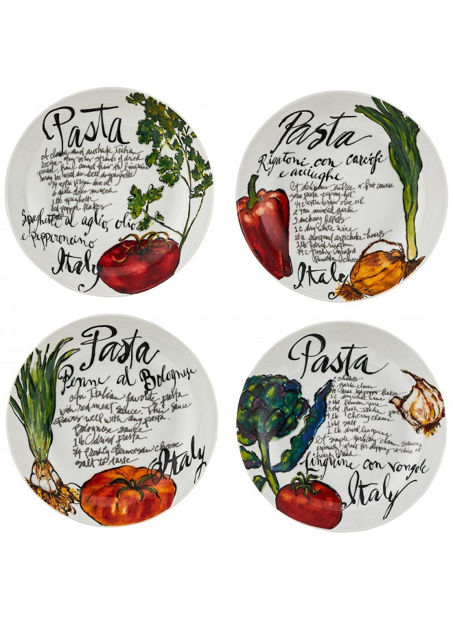Rosanna - Rosanna Pasta Italiana Pasta Bowls Set of 4,White, 8.25" - Image 1