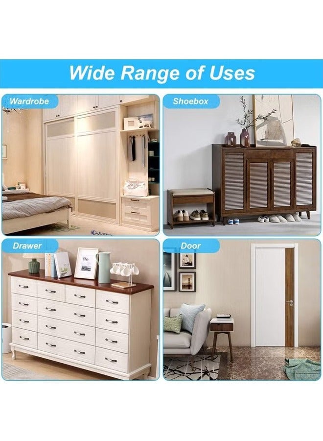 Small Hasp and Staple 90 Degrees Metal Lock Hasp 3 Inch/76mm Door Bolt Latch Buckle Safety Door Clasp Knob Shed Locks with Padlock, Key, Screws for Cabinets Cupboard Drawer Gate - Image 5