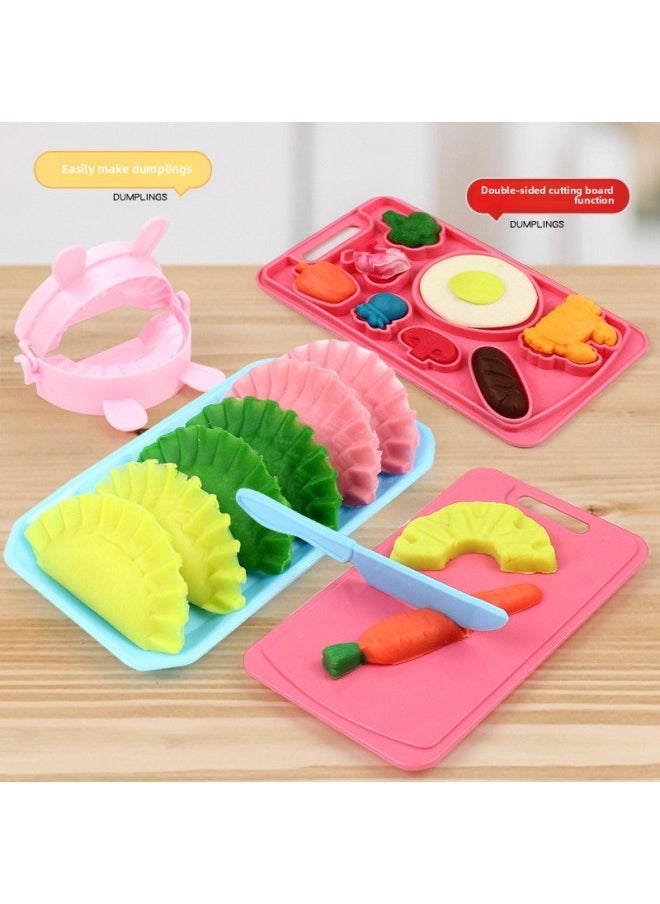 Generic - Children's Colored Mud Piglet Noodle Machine Plasticine Ice Cream Mold Tools Suit Clay Toys Zhao Zhisun-Color:Piggy Noodle Maker Dumplings + Multifunctional Ice Cream + 24 Clay✓-Specifications:Other✓ - Image 1