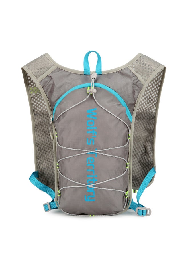 Style Lightweight Outdoor Cycling Bag Multifunctional Waterproof Sports Water Bag Breathable Hiking Off-road Running Vest Backpack-Color:Gray  - Image 1