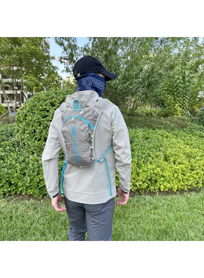 Style Lightweight Outdoor Cycling Bag Multifunctional Waterproof Sports Water Bag Breathable Hiking Off-road Running Vest Backpack-Color:Gray  - Image 4
