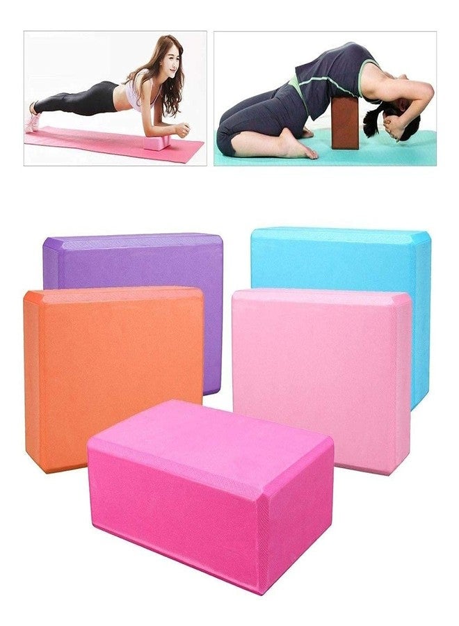 Klapp 1 PIECE Non Toxic Yoga Block Non Slip Yoga Brick Sports Fitness Workout Pilates Brick Brick for Home Gym Workout Exercise Tool Stretching aid for Body Fitness Exercise (Multicolour/Small) - Image 2