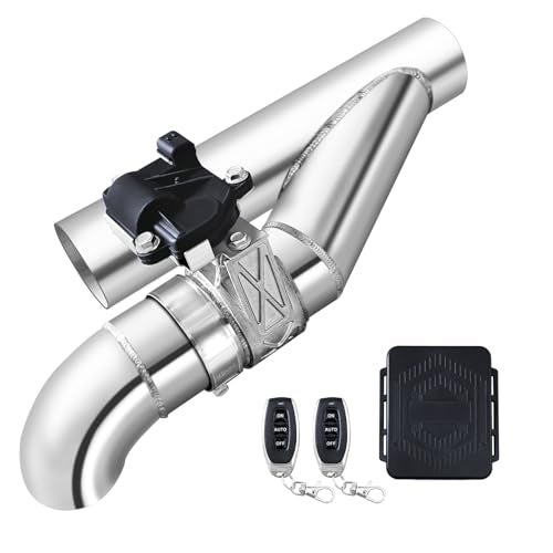 peastorm 2 Inch Electric Exhaust Cutout with Elbow Valved Muffler Valvetronic Exhaust Valve Kit - Image 1