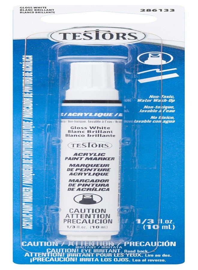 Testors Testor's 286133 1/3 Fl Oz White Gloss Acrylic Marker
