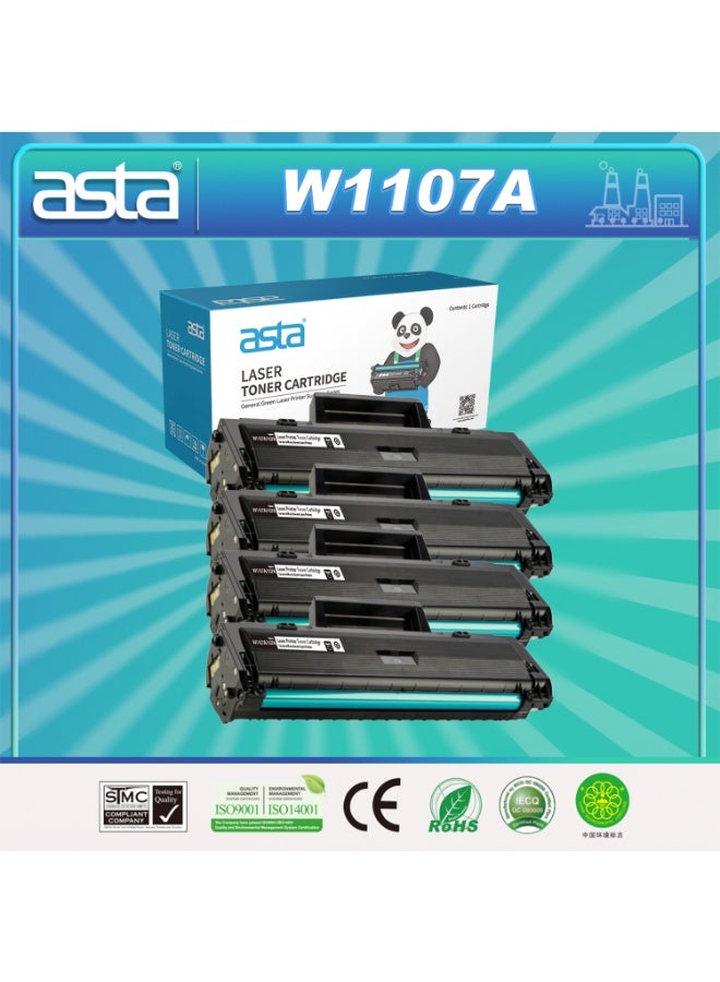 ASTA 4PCS Toner Cartridge 107A W1107A With Chip Compatible For HP LaserJet 107a MFP 135a 135W 137fnw Printer - Image 1