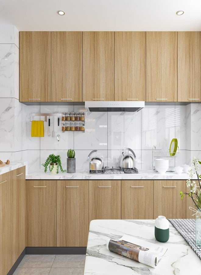 CRE8TIVE Brown Wood Contact Paper 24"x118" Wide Self Adhesive Wood Grain Peel and Stick Wallpaper Waterproof Thickened Faux Wood Vinyl Wrap Textured for Kitchen Countertops Cabinets Dresser Furniture - Image 3