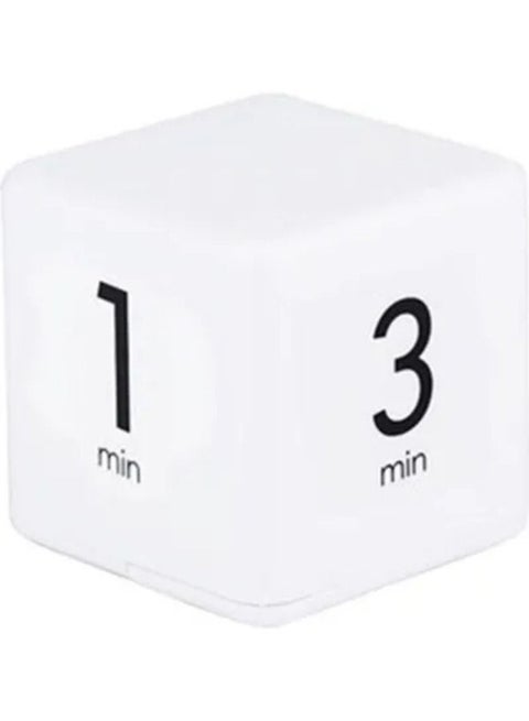 Portable Cube Kitchen Timer Countdown Alarm 1-3-5-10 Minutes Flip Timing with Digital Display