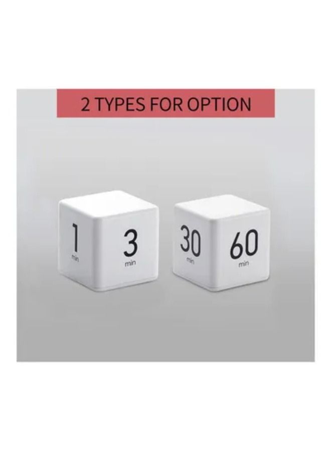 Portable Cube Kitchen Timer Countdown Alarm 1-3-5-10 Minutes Flip Timing with Digital Display