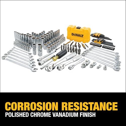 DEWALT Mechanic Tool Set with Case, Socket Set Metric and Standard Full, 1/4" & 3/8" Drive, Hex Keys and Specialty Tools, 168-Piece (DWMT73803) - Image 3