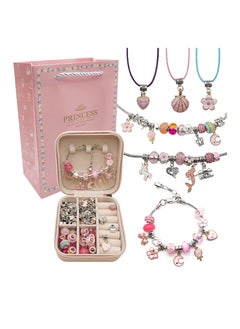 Womdee 68PCS Charm Bracelets Kit with Jewelry Charms, Bracelets for DIY Craft, Jewelry Gift  - Image 1